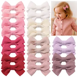 2pcs/set Baby Girls Princess Hairpins Hair Bows Corduroy Safe Hair Clips Barrettes for Infants Toddlers Kids Kawaii Accessories