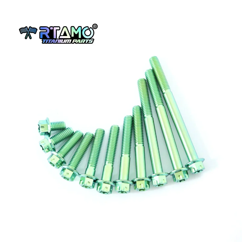 RTAMO Bulloni in titanio Gr5 M6X10-130mm viti frizione motore carter testa ingranaggio Torx elementi di fissaggio CNC