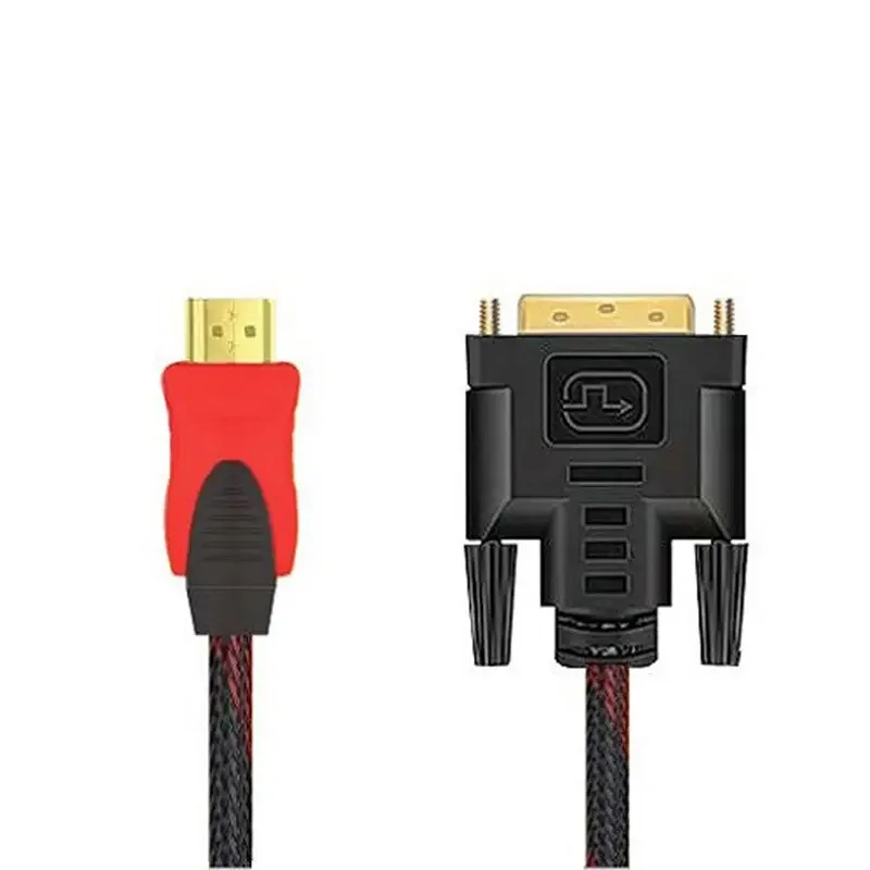 DVI do kabel HDTV kabla zgodnego z HDMI do DVI 1.5M 3M 1080P 3D DVI D 24 1 Pin przewody adaptery dla TV, pudełko projektor do komputera DVD 1080p