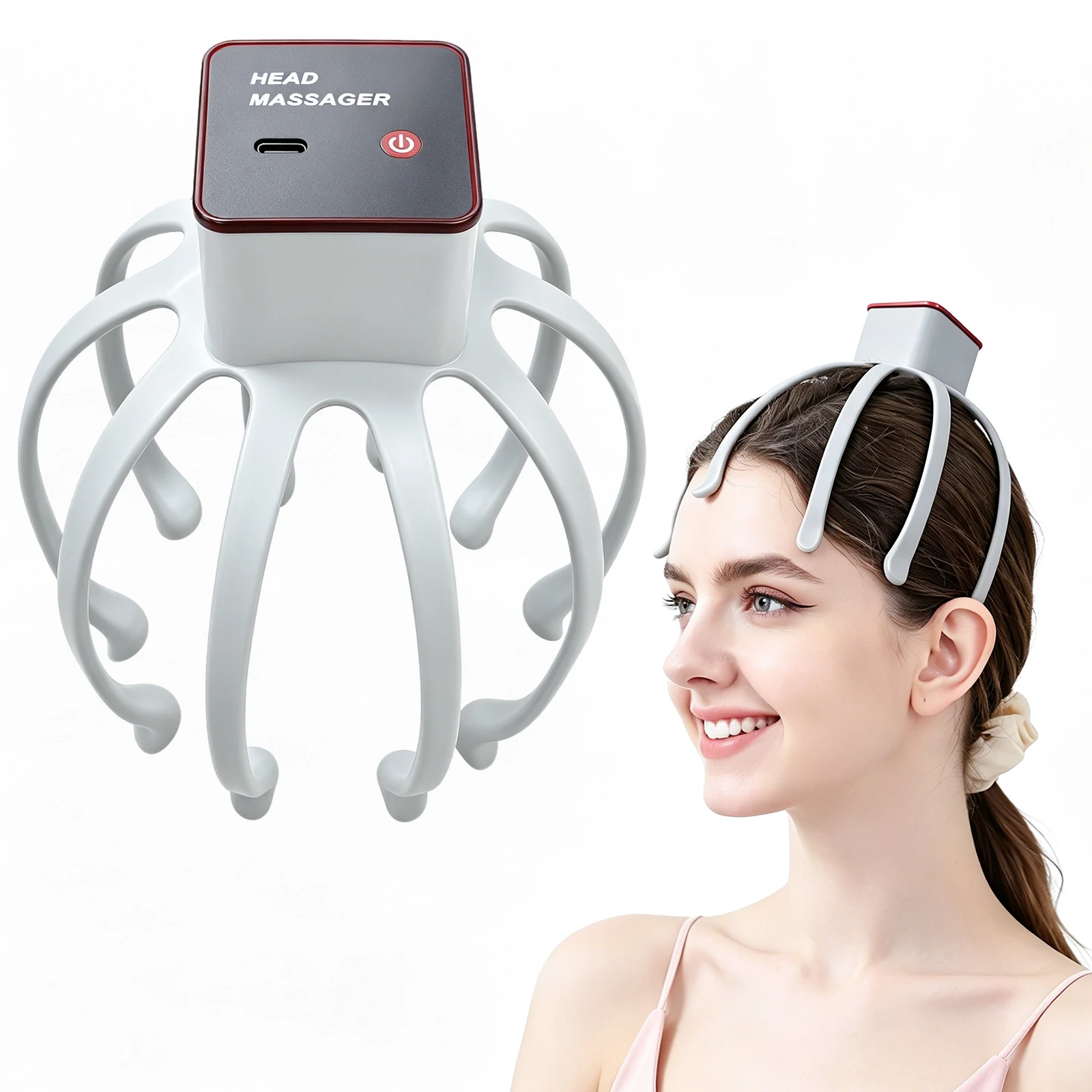 

Electric Octopus Head Scalp Massager, Holiday Gift for Family, And, Christmas Gift, Thanksgiving Gift