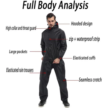 성인용 얇은 비옷 및 레인 팬츠 세트, 전신 분할 야외 하이킹 비옷, 전기 자동차 오토바이 사이클링 비옷, 2024