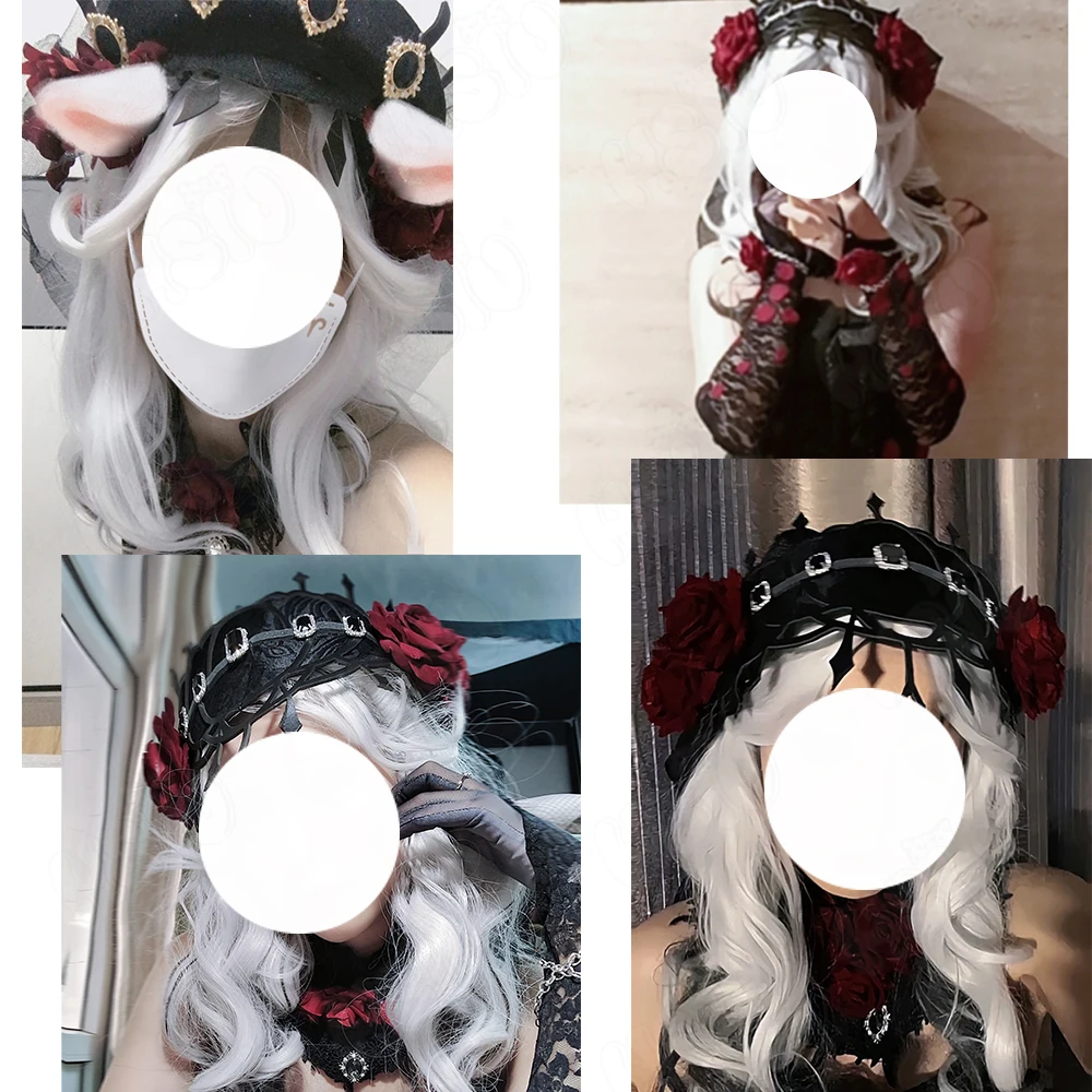 Ada Mesmer Cosplay Wig Game Identity V Cosplay HSIU White gradient gray Long curly  hair Survivor Psychologist cosplay+wig cap