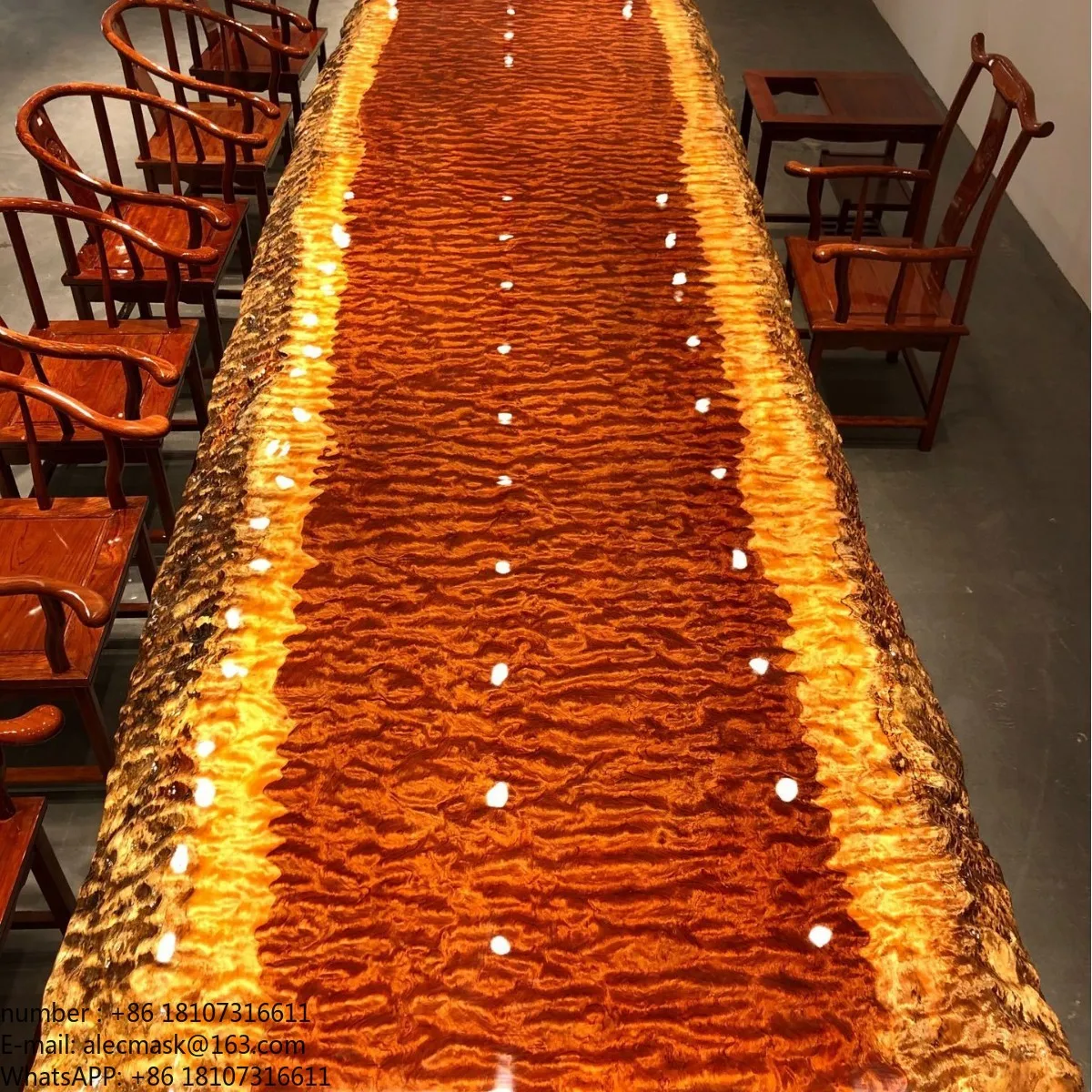 Log Solid wood Whole board Large board Conference Office Painting case Boss table Tea table Tea table