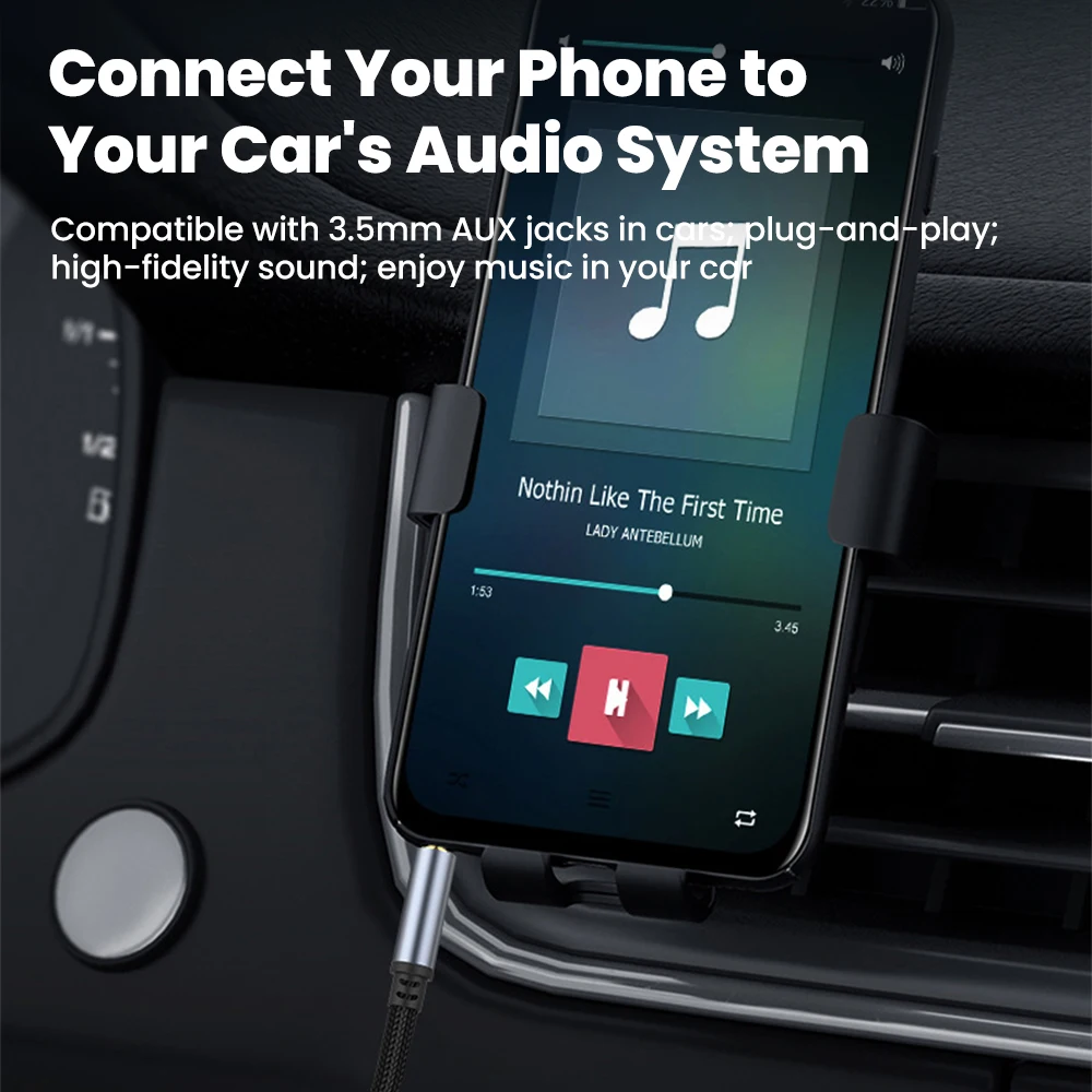 3.5mm Audio Cable for Bluetooth Speakers Car Laptop Earphone Male-Male Circular Hole Connection Cable