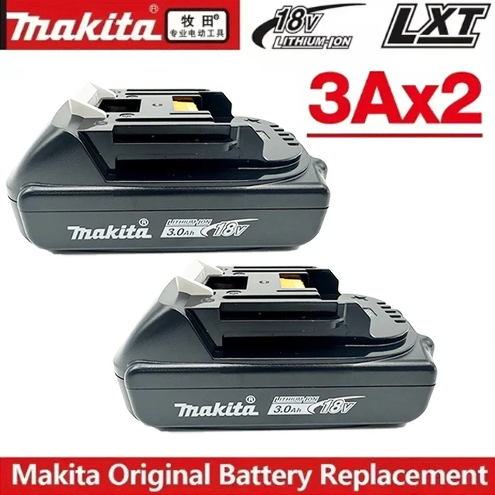 100% originele Makita 18V batterij 18650 oplaadbare lithium-ionbatterij, vervangbare Makita BL1830 BL1860B met 18V 3A oplader