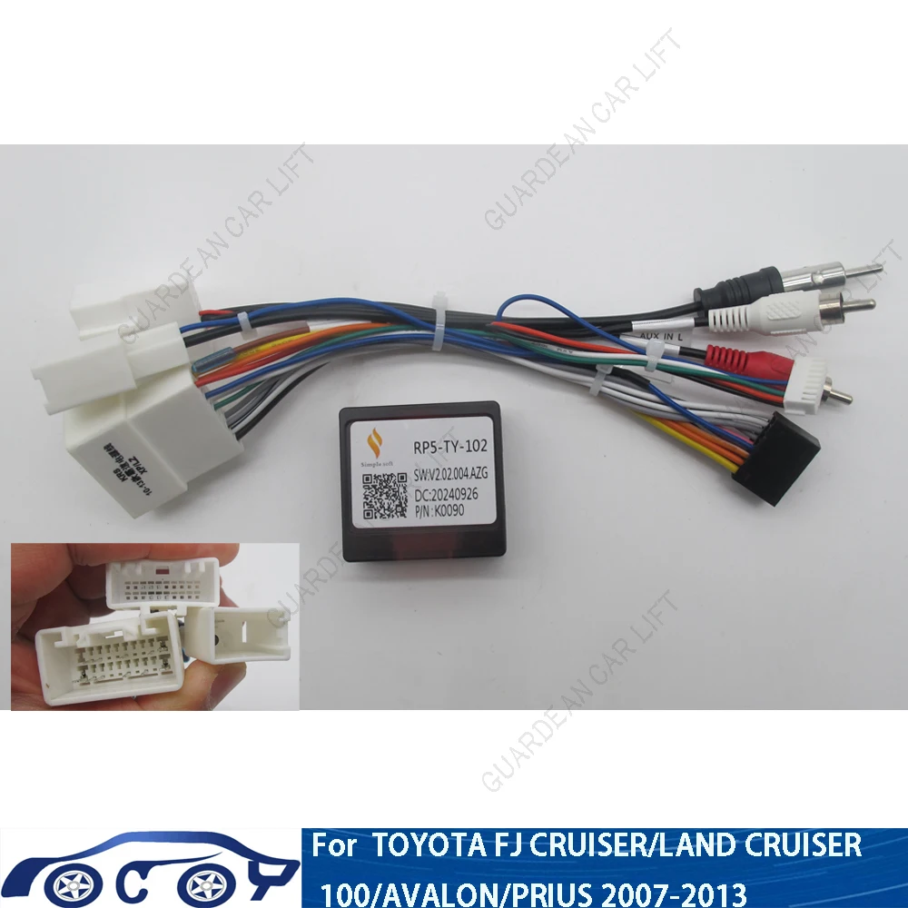 

Android Car Radio Canbus Box For 2007-2010 Toyota FJ Cruiser/Land Cruiser 100/Avalon/Prius with Wiring Harness Power Cable