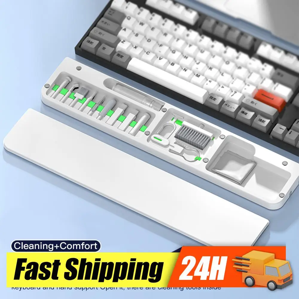 Magnetic Keyboard Wrist Rest Cleaning Tool Kit Mechanical Keyboards Keyboards Palm Pad ABS & Leather Hand Wrist Rest for Office