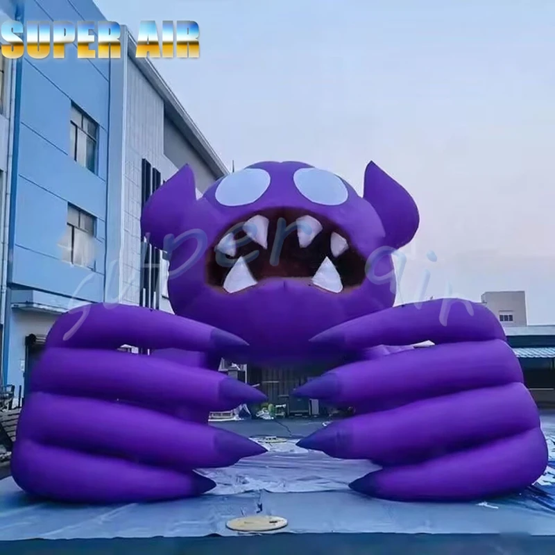 Tente gonflable de tunnel de style diable de démon de tunnel arqué gonflable violet de vente en gros pour le jeu de sport