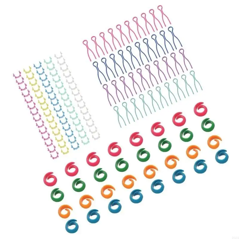 R66A 142Pcs Thread Spool Huggers Bobbin Holders Clip Set for Embroidery Quilting Sewing Accessory Organize
