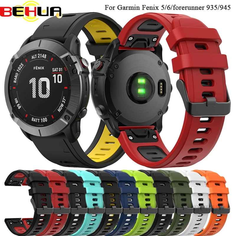 BEHUA 22mm 26mm Ersatzarmband für Garmin Fenix 6X 6X Pro 7X 8X Uhrenarmband mit Easy Fit Schnellverschluss Uhrenarmband Correa – Detail 5