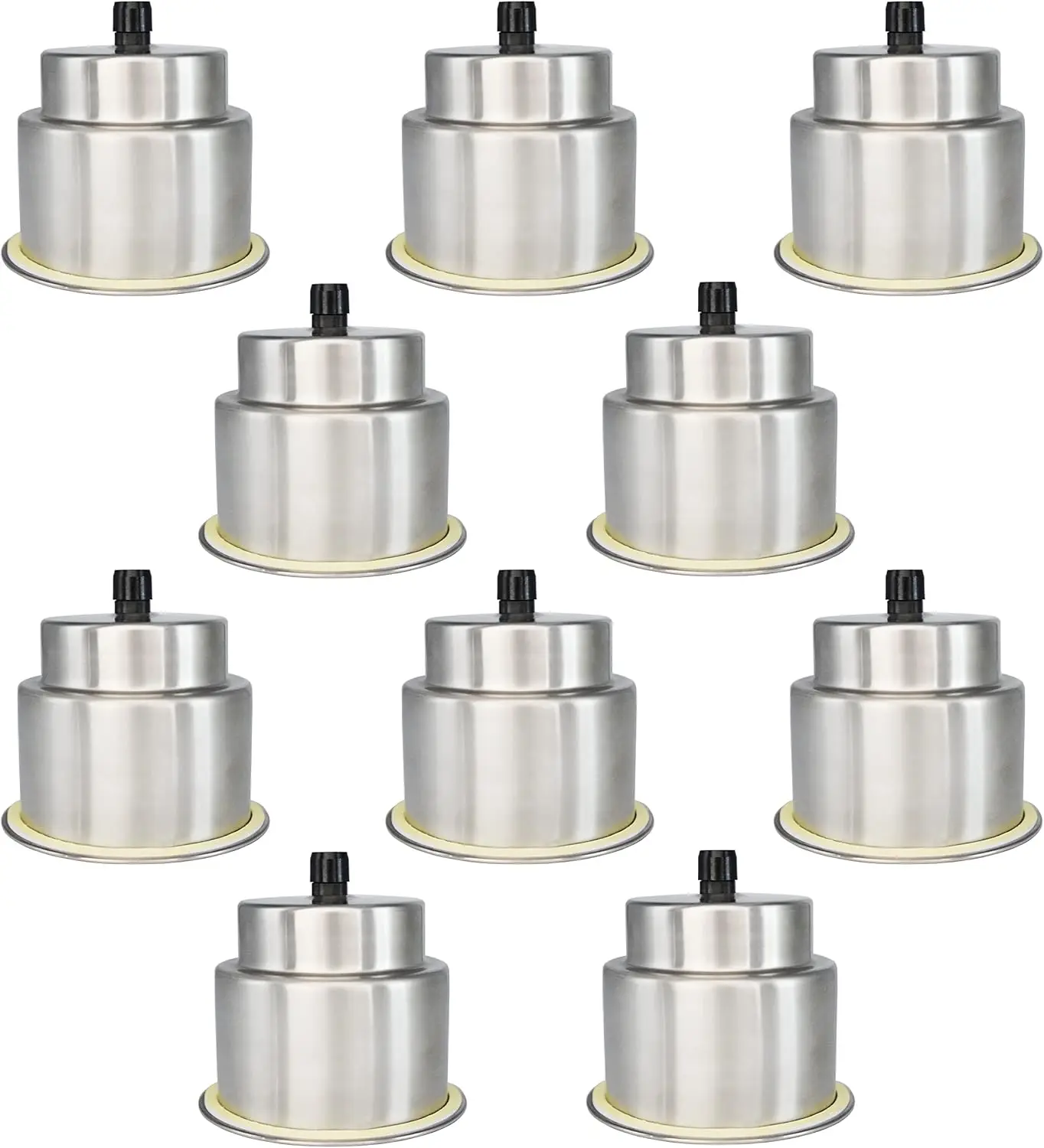 

Universal Stainless Steel Cup Holder Inserts with Drain - 10 Pack for Marine Boat RV