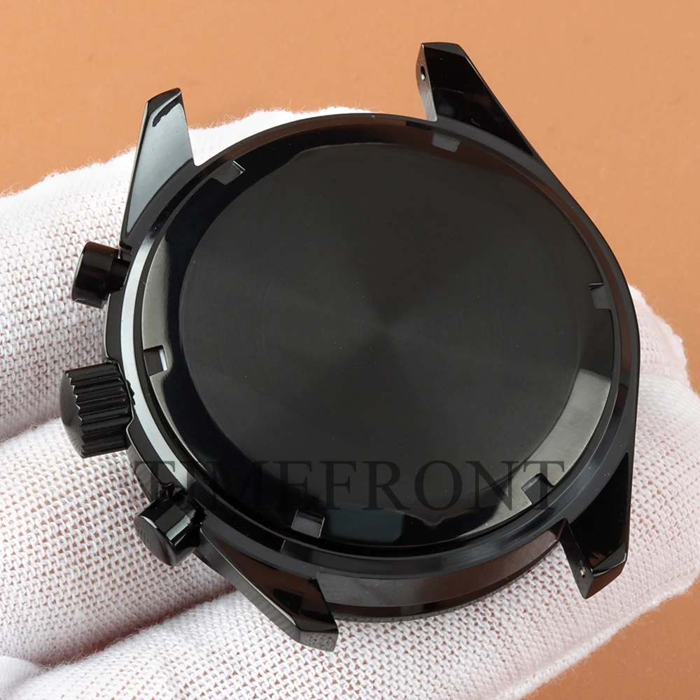 40MM Black Bezel Watch Case High End Solid Steel For Speed Master Chronograph VK63 VK6 Movement Accessories 32.5 Dial Waterproof