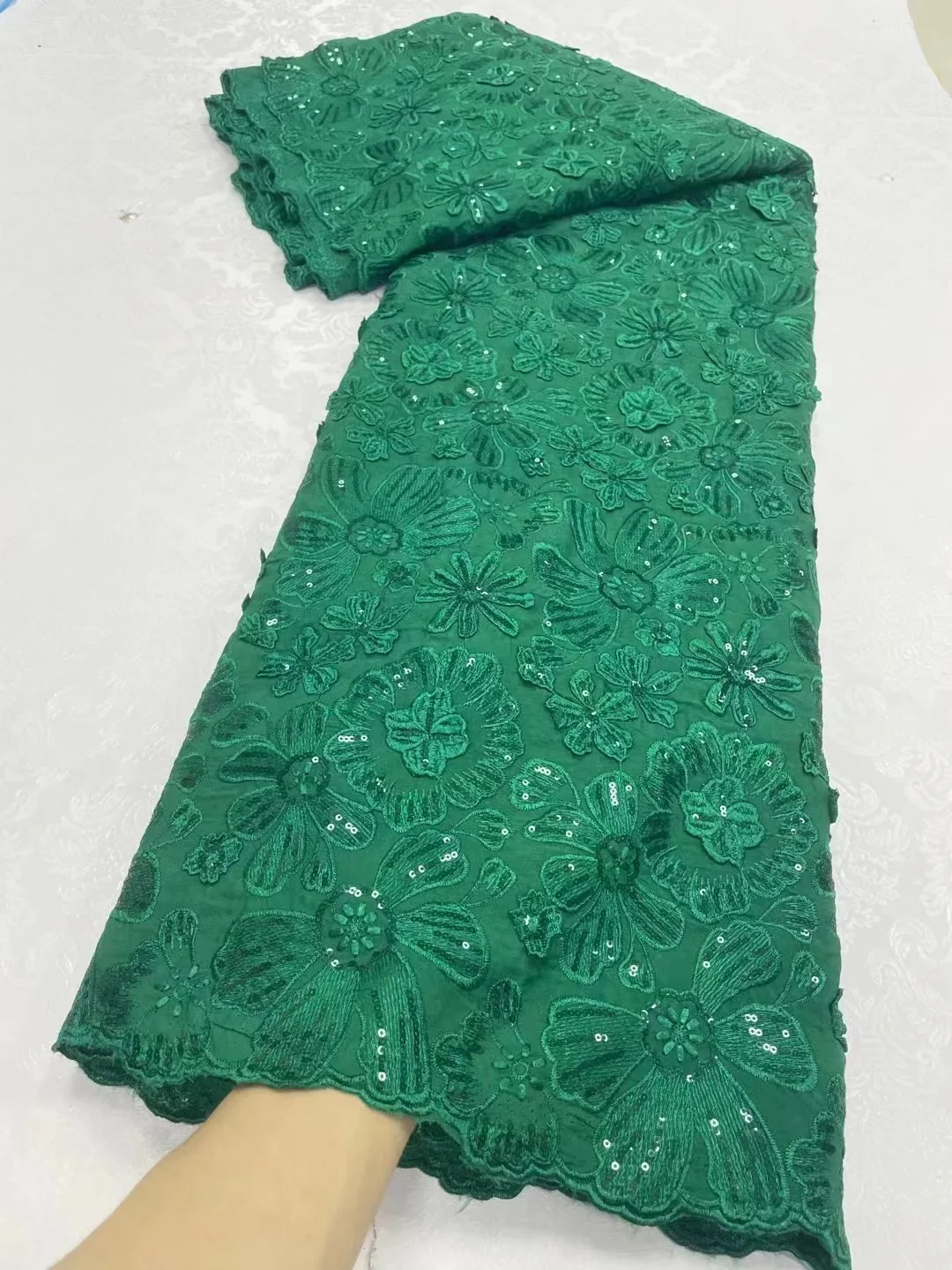 

African Lace Fabric 2023 High Quality French Mesh Lace Fabric With Sequins Nigerian Lace Fabrics For Wedding Dress