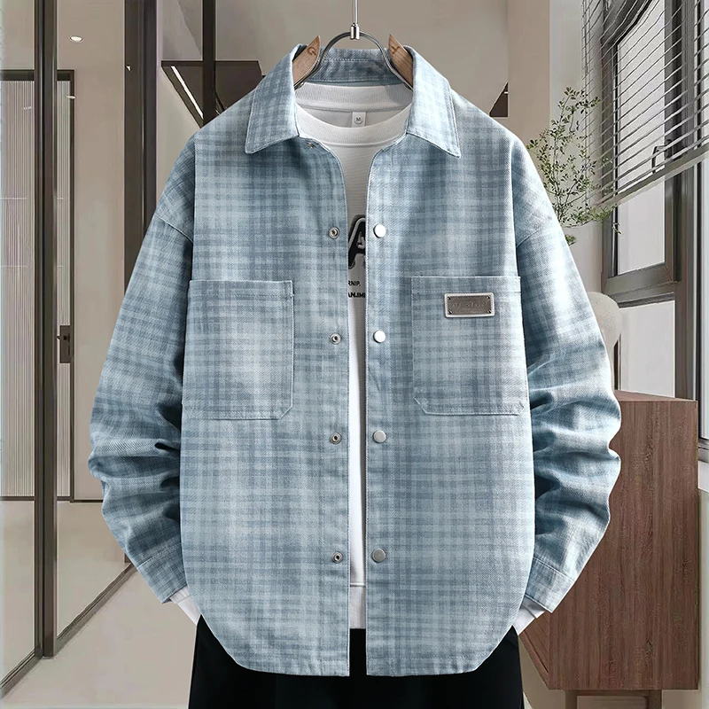 

2026 New Men's Denim Shirt Jacket Me Spring High Quality Fashion Trend Loose Casual Versatile Comfortable Jacket
