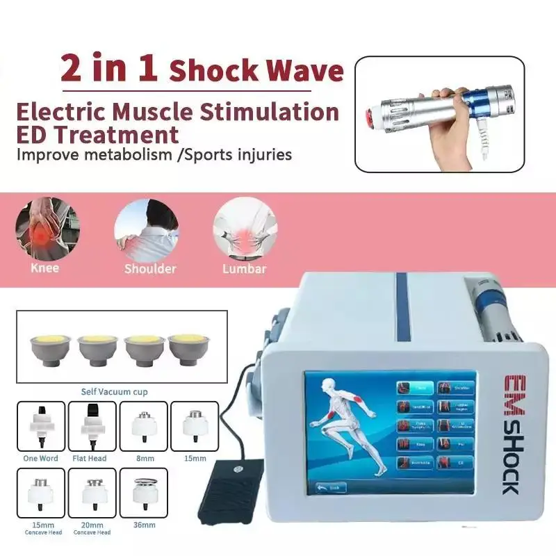 

EMS Shockwave Therapy EMS Electric Muscle Stimulation Pain Relief Erectile Dysfunction System Extracorporeal Shock Wave Machine