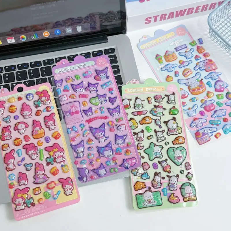 أنيمي الشكل كورومي شخصيات الأصالة ثلاثية الأبعاد الإغاثة ملصق مقاوم للماء محبوب ديكور ملصقات صناعة يدوية الكرتون كريستال ملصق #4