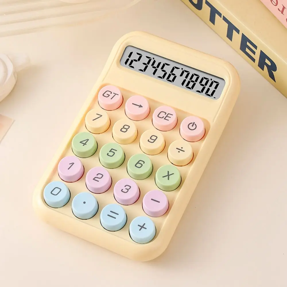 10-digit Display Electronic Calculator Transparent Design Gradient Color Desktop Calculator Lcd Display High Appearance