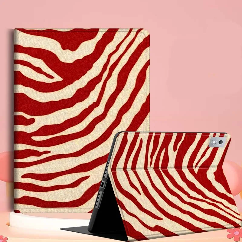

Black Red Striped Art Pattern For Lenovo Tab Xiaoxin Pad 700 Y900 Gen4 K10 P11 GT K11 3rd P11 P12 Plus Pro Gen Tablet Case