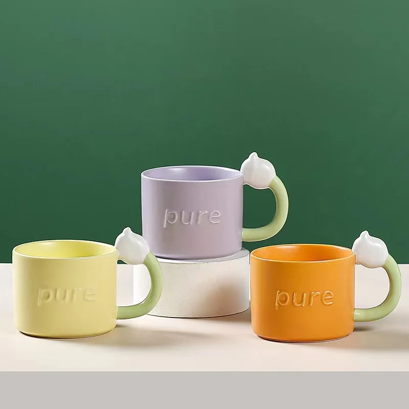 

High-value mug Lily of the Valley ceramic cup Creative water cup New souvenir ceramic cup