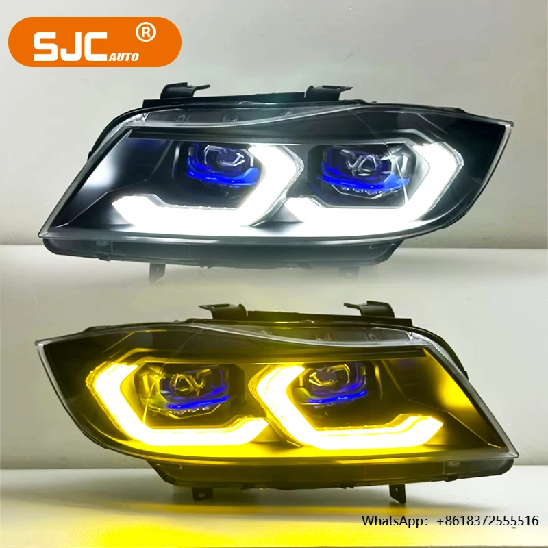 

daSJC New Design Dual-Color Headlights for E90 2009-2012 LED Headlamp Plug and Play Front Lights Auto Car Accessories Ikon