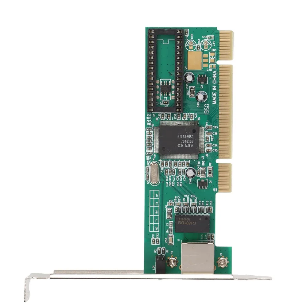 

RTL8169 Chip PCI Gigabit Network Card Stable Performance High-Speed Transfer PCI Ethernet Card Single RJ45 Port Card