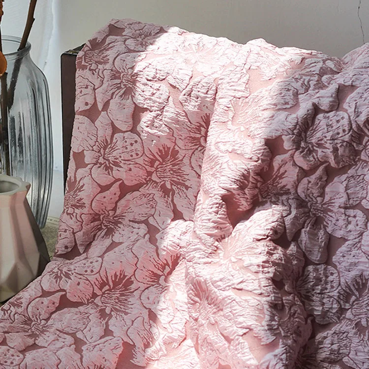 

1 ярд, винтажные жаккардовые ткани с большим цветком и пузырьками для лоскутного шитья, пальто своими руками, верхняя одежда, костюм, дизайнерская ткань для сумки