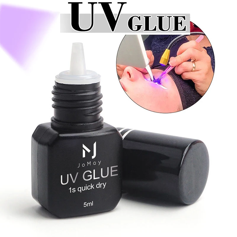 JOMAY UV GLUE Adhesive For Eyelash Extensions Adhesive 1S Fast Drying Strong False Eye Lash Glue 5ML UV Lash Glue For Makeup