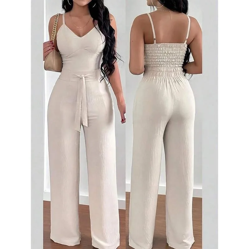 

V-Neck Backless Vest Set Women's Summer Fashion Strapless Outfit Cross-Border No Brand Name Available for 2026 Spring Season