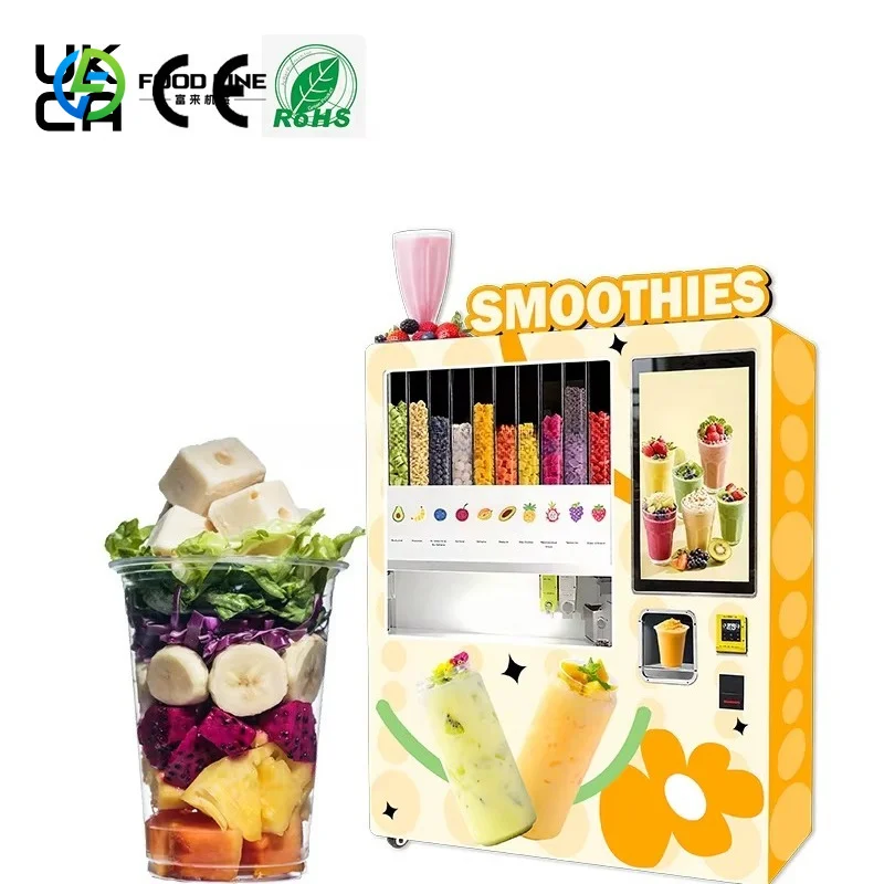 Customized Easy to Operate Low Investment Good Quality Hot Selling High Return Fully Automatic Smoothie Vending Machine for Sale