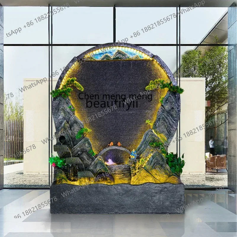 D178 H Home Living Room Entrance Waterfall Outdoor Courtyard Creative Waterscape Partition Water Wall Decoration