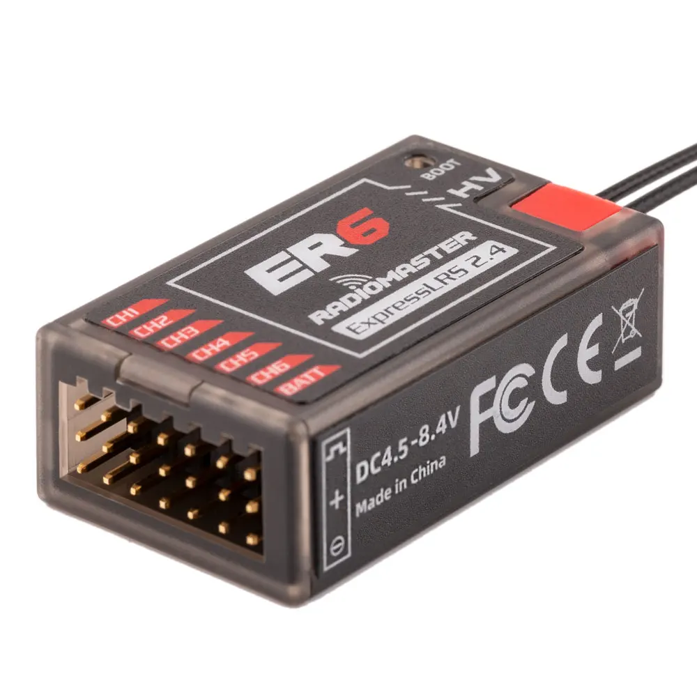 Radiomaster ER6 2.4G 6CH 100mw CRSF PWM Receiver
