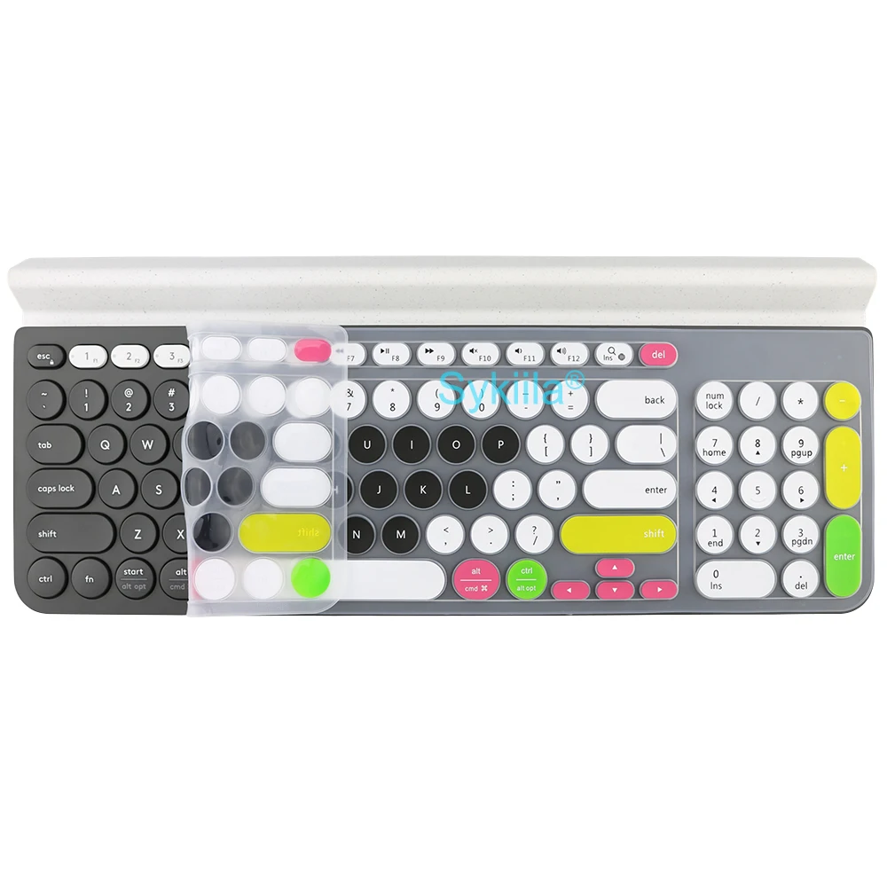 K780 لوحة المفاتيح غطاء ل وجيتك K780 سماعة لاسلكية تعمل بالبلوتوث شفافة واضح فيلم أسود سيليكون واقي TPU الجلد حالة ضئيلة