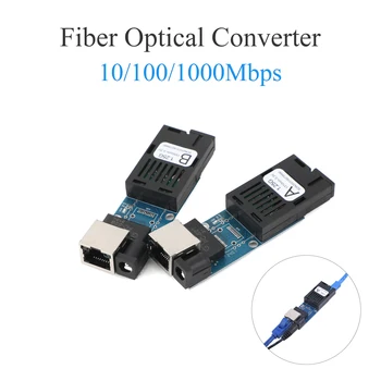 Mini-Gigabit-Glasfaser-Medienkonverter 10/100/1000 Mbit/s Singlemode 3 km UPC/APC SC-Port