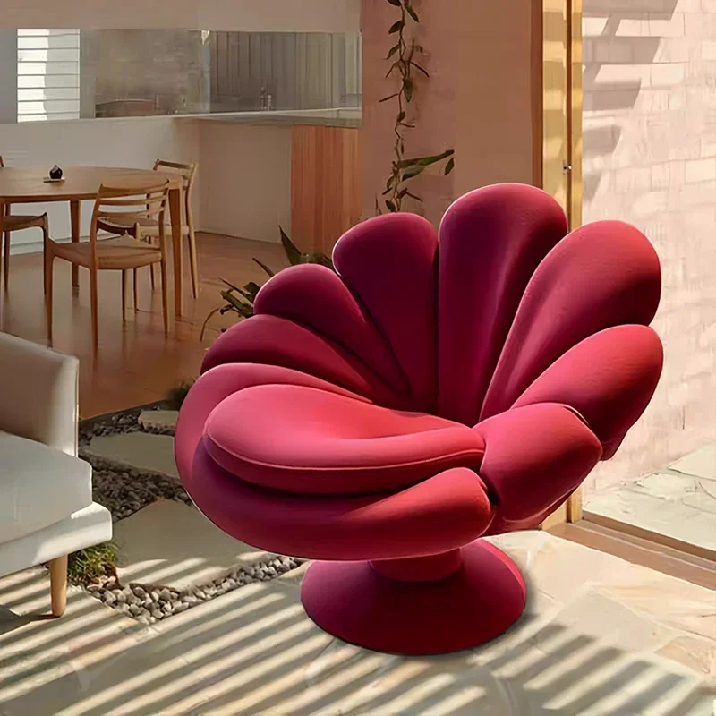 

Designer creative special-shaped fiberglass curved petal leisure chair