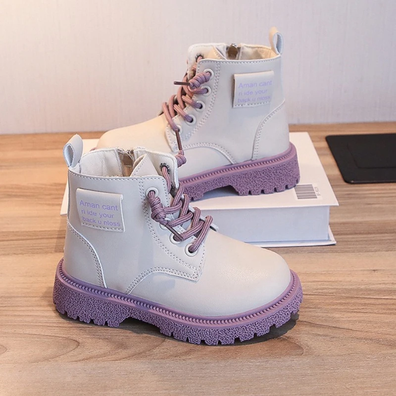 

Fashion Girl Boots 2025 Winter New Princess Girl Boot Child British Style Boots Soft Soled Comforta Snow Boots Girls Autumn Boot