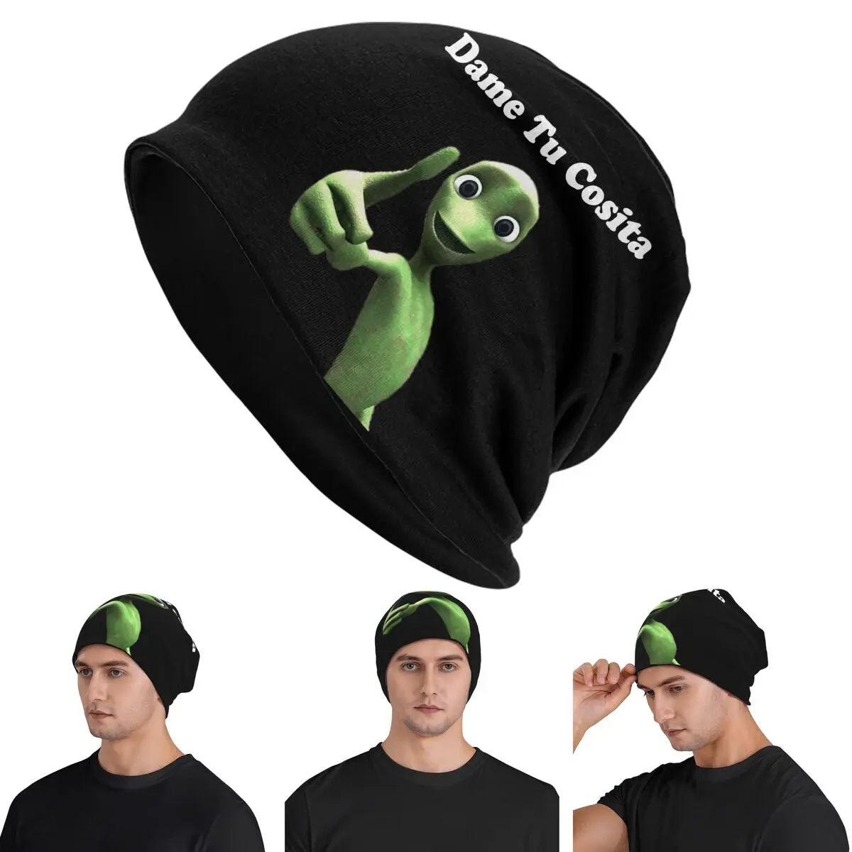 

Dame Tu Cosita (White) Skullies Beanies Hats Warm Autumn Winter Outdoor Cap Knitted Bonnet Caps for Unisex Adult