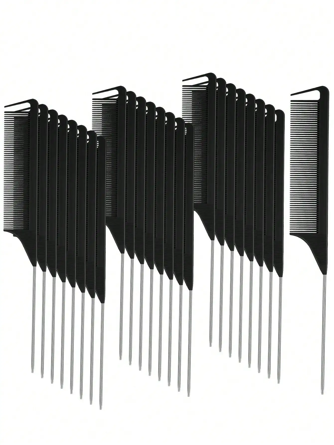 

10pcs Hair Brush Set, Including Parting Comb, Pointed Tail Comb, Heat-Resistant Carbon Fiber Volumizing Comb, Styling Comb, Hair Brush, Comb, Hairdressing Tools, Hair Products And Accessories, Suitable For Barbershops And Beauty Salons