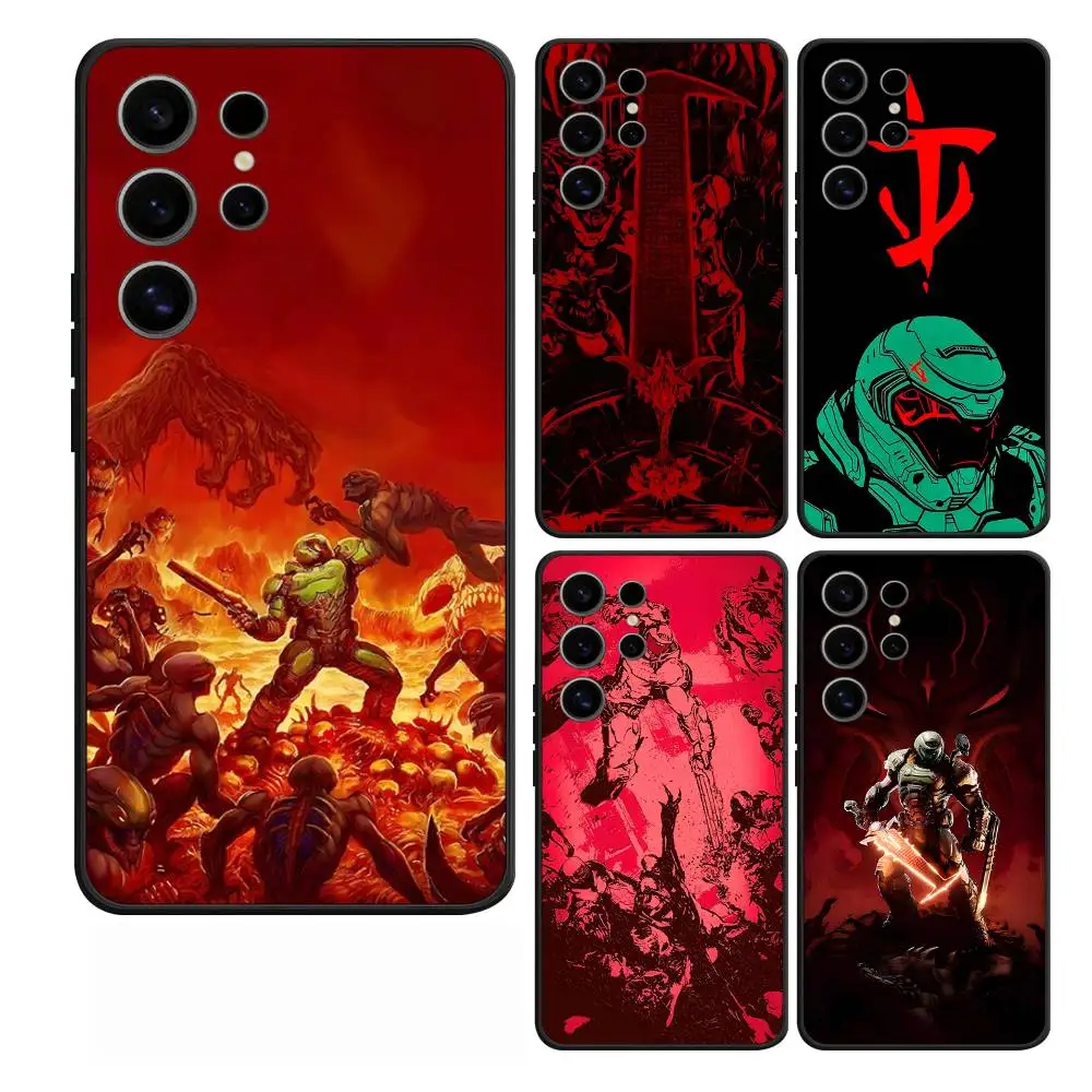 Game H-DOOM Eternal-S Case For Samsung Galaxy Case S25 S23 S22 S21 S30 S20 S10 Ultra Plus FE TPU Soft Cover