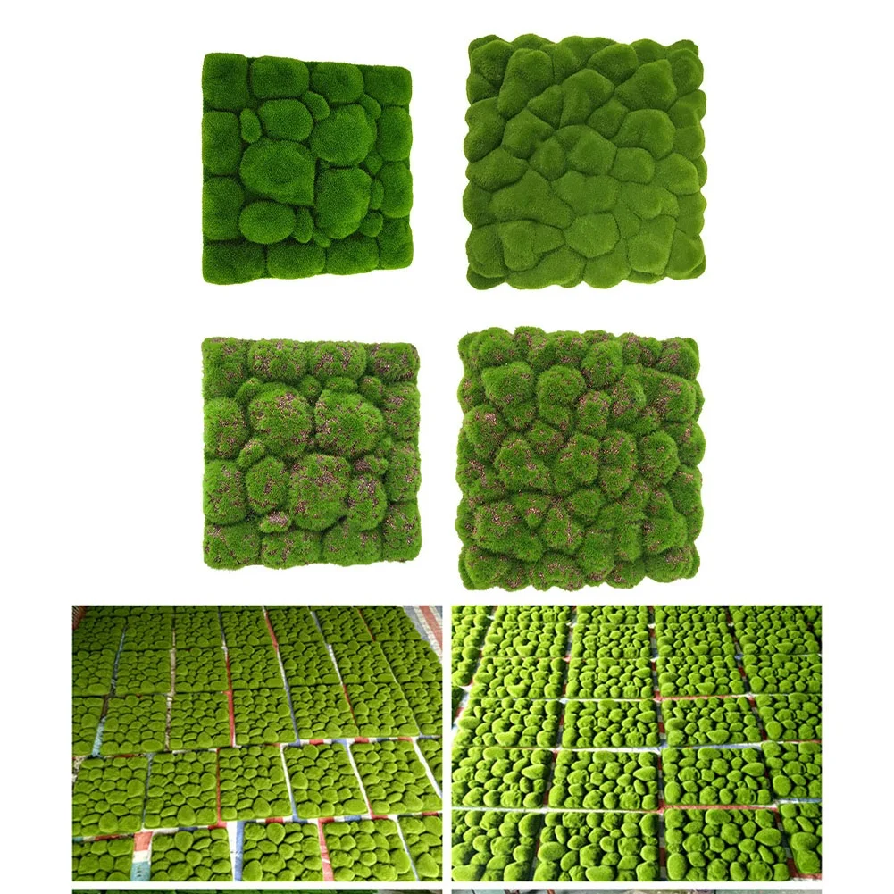 1pc 30cm*30cm Simulated Moss Foam Board Simulated Moss Foam Board Flocking Fake Moss Stone Plant Background Wall Home Décor