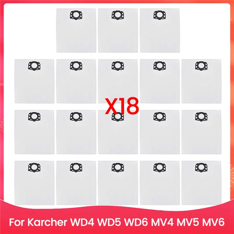 

AT44-18 шт., пылесос, мешок для пыли, аксессуар для Karcher WD4 WD5 WD6 MV4 MV5 MV6, аксессуары для пылесоса, запасные части