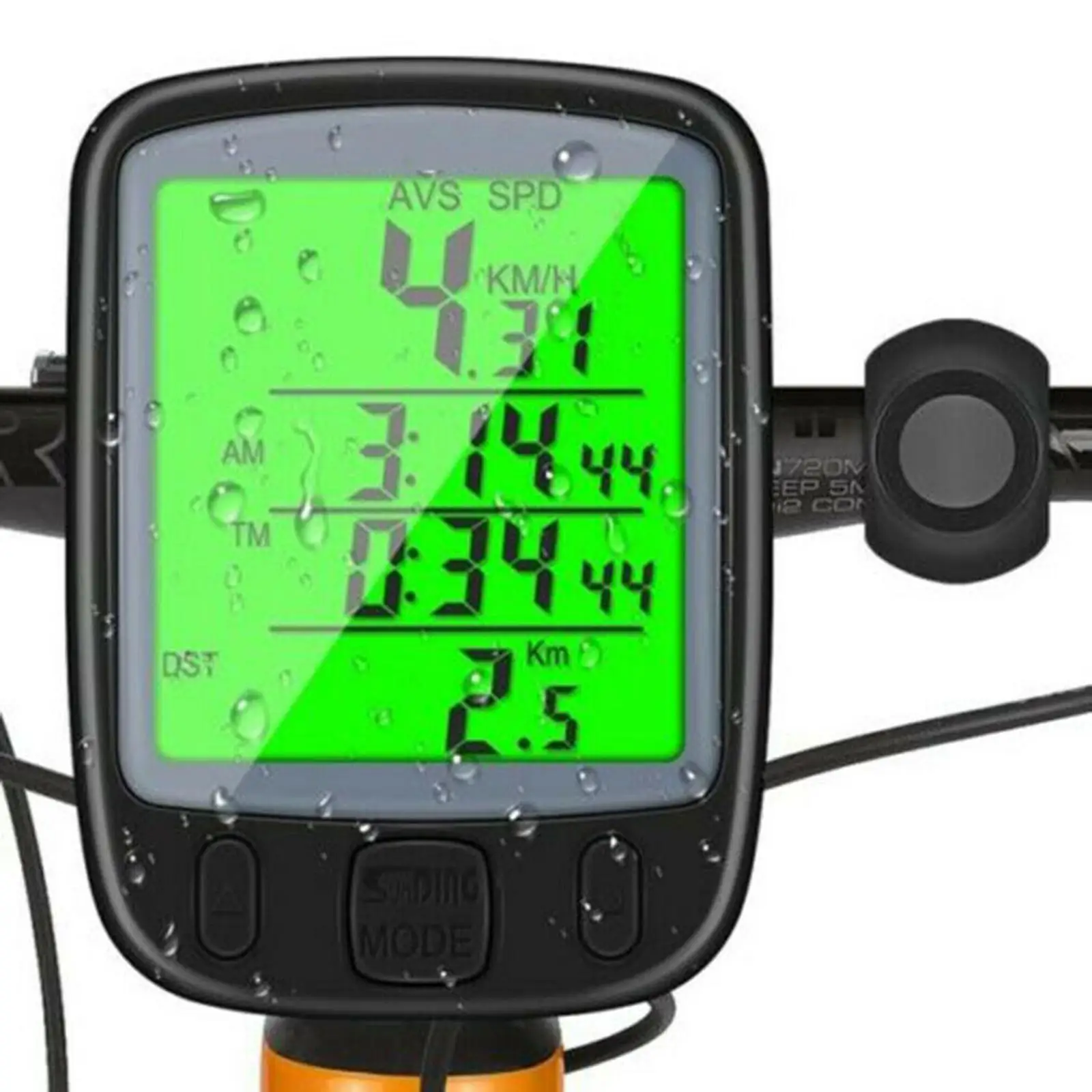 Bike Computer Speedometer Odometer Waterproof Backlight Stopwatch