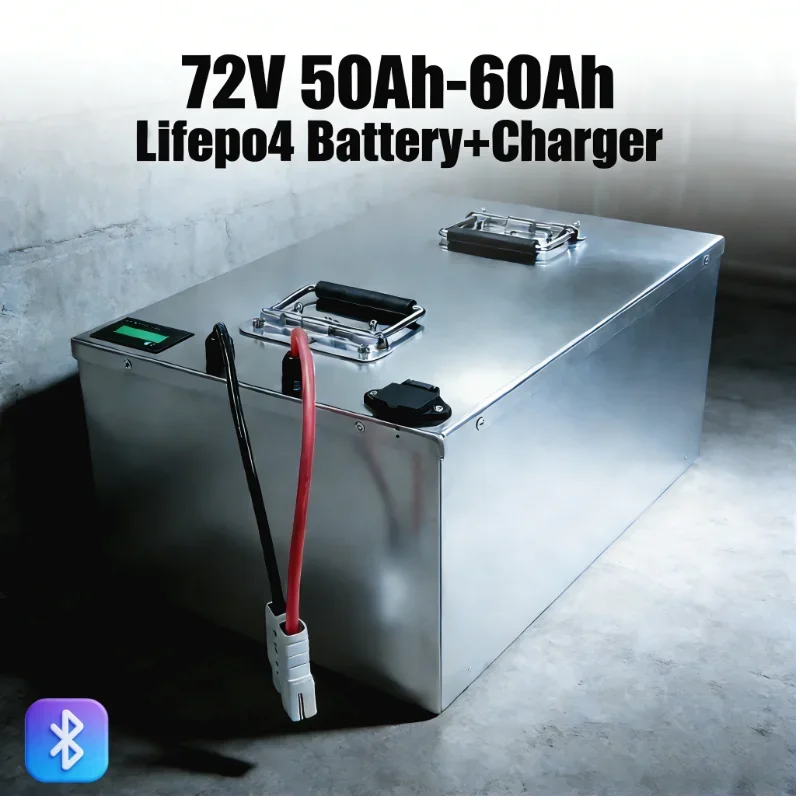 

72V 50/60Ah LiFePO4 Battery Pack | 50A/60A, 3000W-8000W Output, Rechargeable Power for Golf Carts & Vehicles.