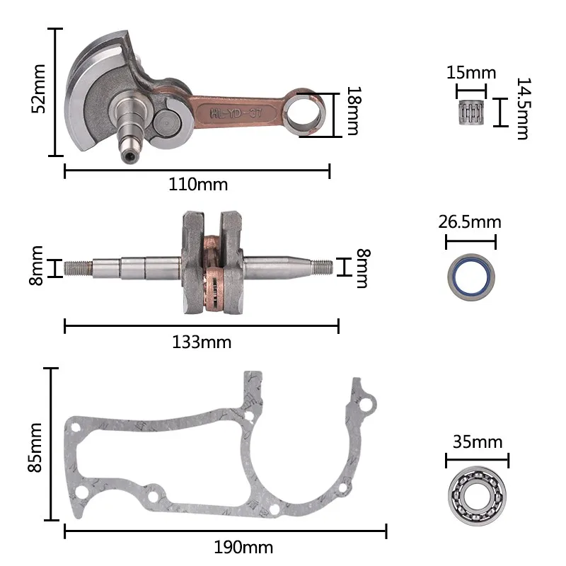 CMCP Crankshaft Crank Shaft Beairng Kit for Husqvarna HUS365 372 365XP H372XP Chainsaw Parts