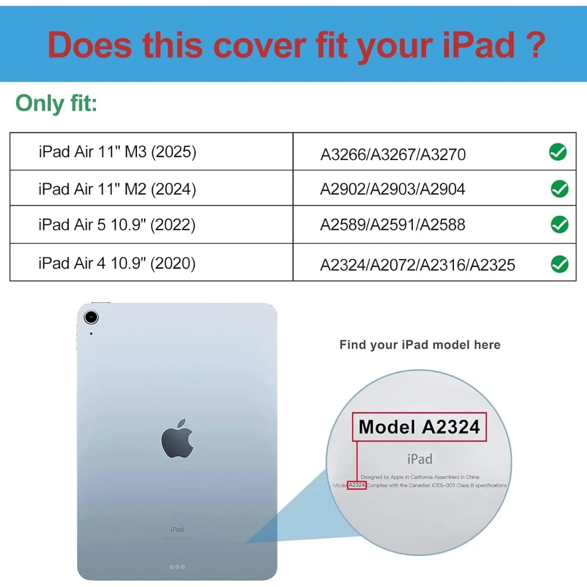 حافظة ذكية لجهاز iPad Air مقاس 11 بوصة M3 M2 2025 2024/10.9 Air 5th 4th Generation 2022 2020، غطاء حماية لهاتف Air 5 4-Navy
