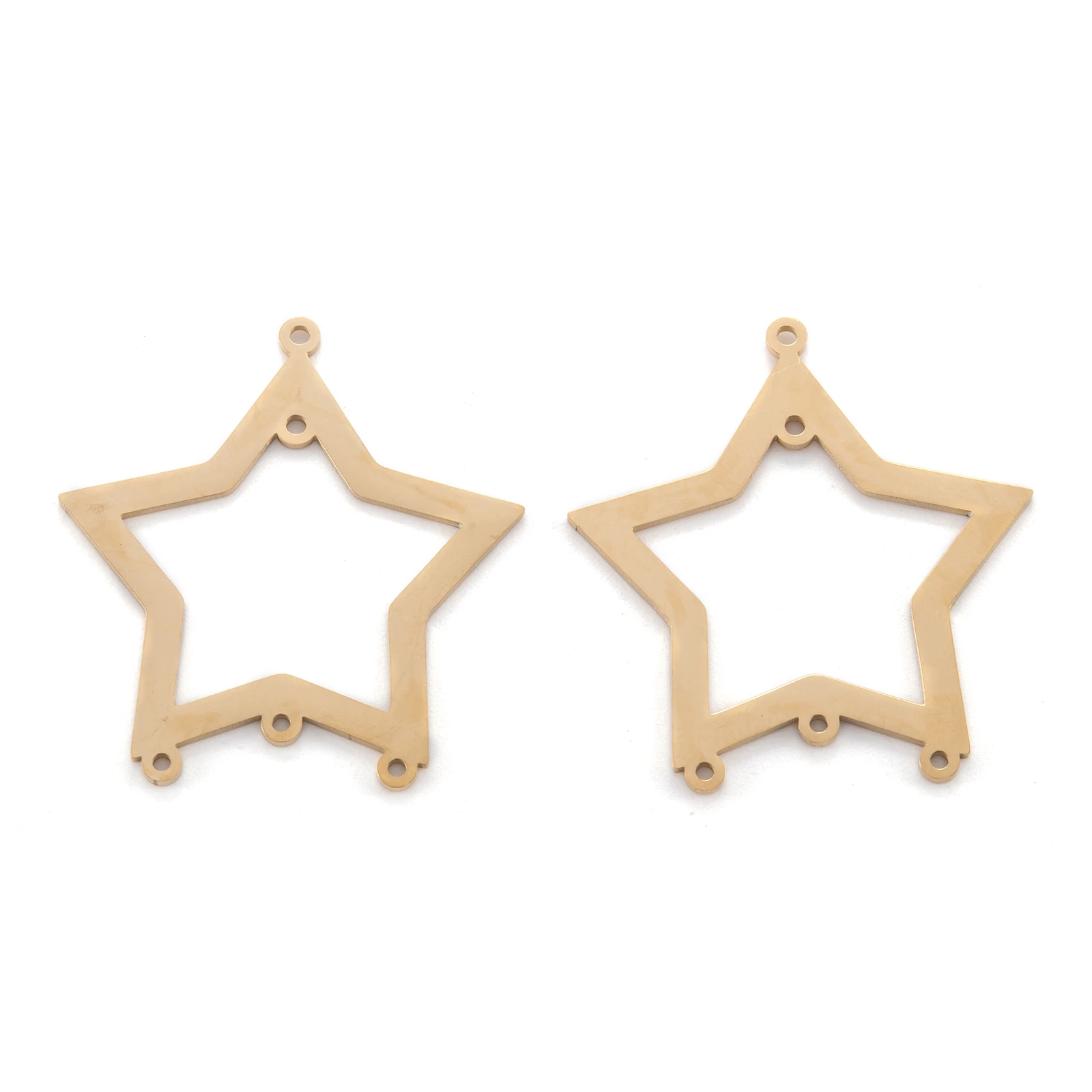 20Pcs Stainless Steel Geometric Teardrop Heart Star Hooks Pendants Dangle Links Charms for Earrings Necklace Jewelry Making