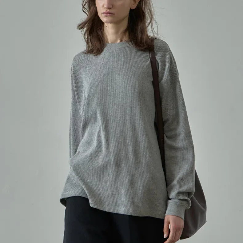 Letnia luźna długa koszulka damska z wzorem na szyi chroniąca przed słońcem, odprowadzająca wilgoć, okrągły dekolt...