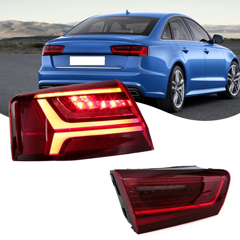 

LED Dynamic Taillight For Audi A6 C7 Sedan 2016-2018 Brake Light Steering Flashing Light Reversing Driving Light Warning Light