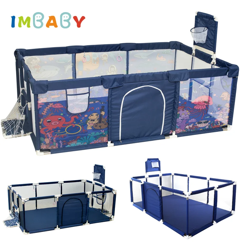 

IMBABY Baby Playpen Soft Baby Playground Indoor Outdoor Activities for Baby Balls Pool Diverse Games Fence for Children Safety