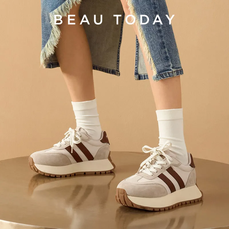 

Кроссовки BEAUTODAY женские сетчатые, Повседневные Дышащие, на шнуровке, разные цвета, ручная работа, весна-осень 29741