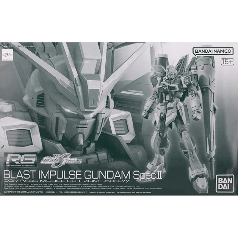 

Bandai Original RG 1/144 Anime PB BLAST IMPULSE GUNDAM Spec II Assembly Model kit Action Figure Toys For Kids Collectible Gift